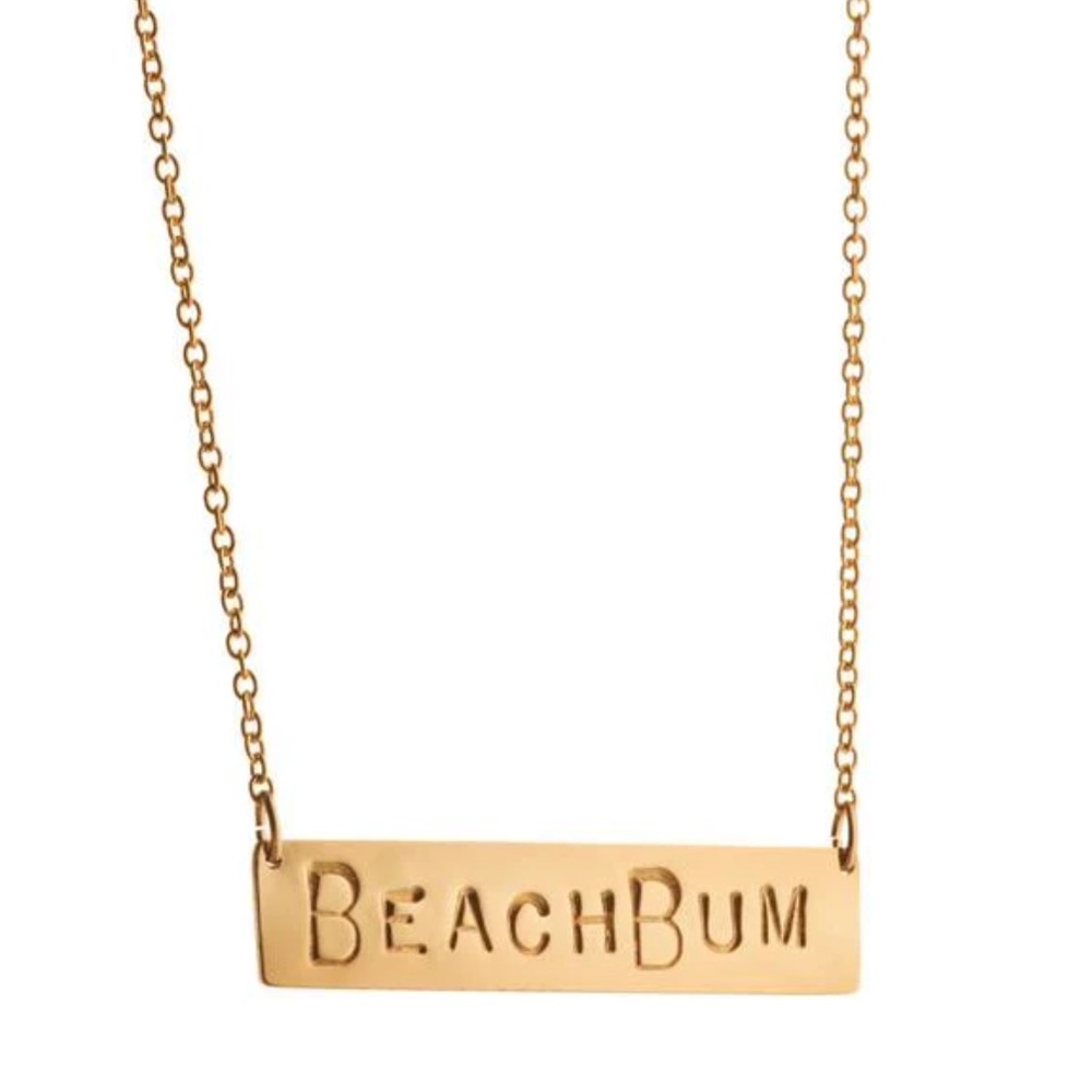 14k gold filled “BEACH BUM” necklace